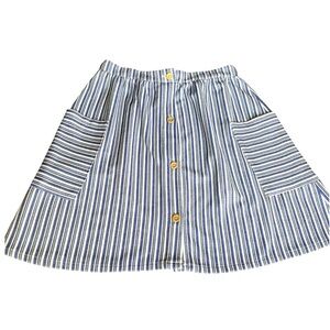 ZARA GIRLS STRIPED MINI SKIRT SZ 8/9 EUC